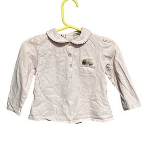 BURBERRY Light Pink Collar 18M Baby Long Sleeve